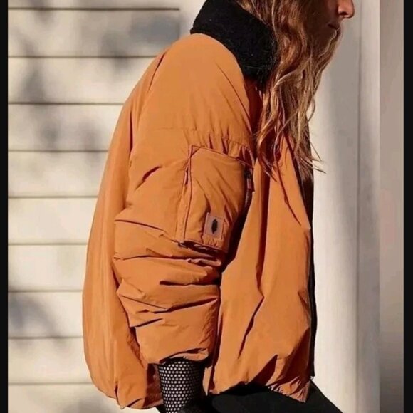 🧸 Free People Outpost Bomber Puff Jacket • Size S - Picture 2 of 7